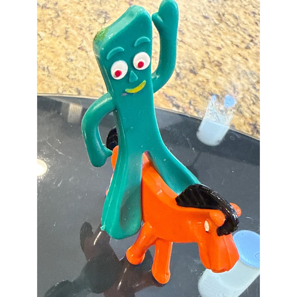 Vintage Gumby and Pokey Bendable Figures Jesco Hong Kong Retro Toys 3 Inch